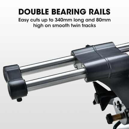 BAUMR-AG 254mm Dual Bevel Sliding Compound Mitre Drop Saw.