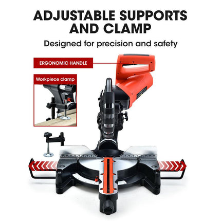 BAUMR-AG 254mm Dual Bevel Sliding Compound Mitre Drop Saw.