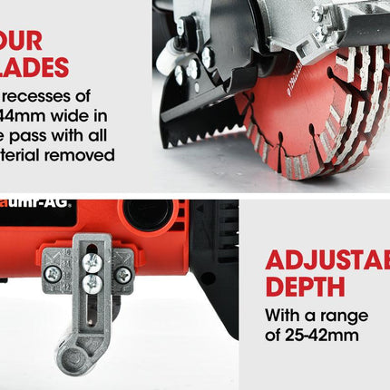 BAUMR-AG Wall Chaser Machine Concrete Chasing Tool Electric Brick Grinder Saw.