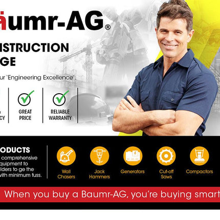 BAUMR-AG Wall Chaser and Vacuum Combo Concrete Dust Collector Chasing Machine.
