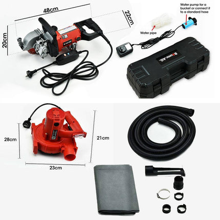 BAUMR-AG Wall Chaser and Vacuum Combo Dust Collector Concrete Chasing Machine.