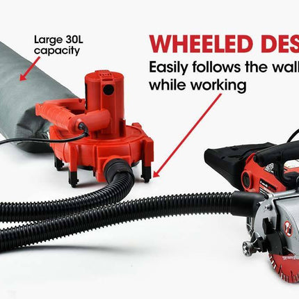 BAUMR-AG Vacuum for Wall Chaser Standard 32mm Concrete Chasing Dust Collector.