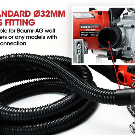 BAUMR-AG Vacuum for Wall Chaser Standard 32mm Concrete Chasing Dust Collector.