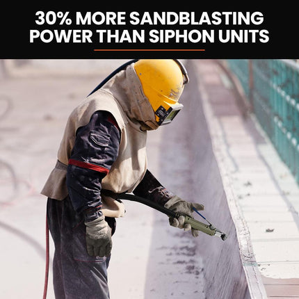 UNIMAC 38L Sandblasting Tank, Pressurised Design with Sandblast Gun Set with Hose.