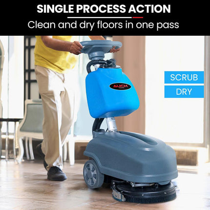 AUCH FSH14 Floor Scrubber & Dryer, 360mm, Battery Powered, Walk Behind, Multi-purpose Commercial Grade Machine.