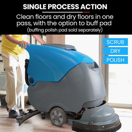Auch FSH18 Floor Scrubber & Dryer, 490mm, Battery Powered, Walk Behind, Multi-purpose Commercial Grade Machine.