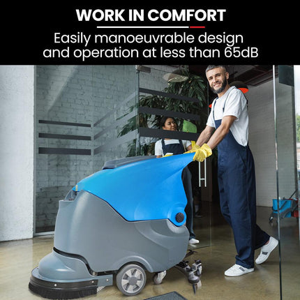Auch FSH18 Floor Scrubber & Dryer, 490mm, Battery Powered, Walk Behind, Multi-purpose Commercial Grade Machine.