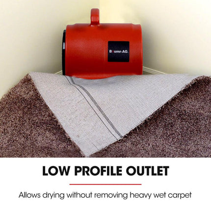 Baumr-AG 3-Speed Carpet Dryer Air Mover Blower Fan, 700CFM, Sealed Copper Motor, Poly Housing.