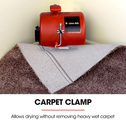 Baumr-AG 3-Speed Carpet Dryer Air Mover Blower Fan, 1300CFM, Sealed Copper Motor, Poly Housing.