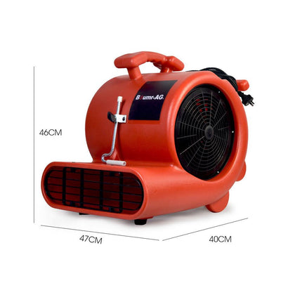 Baumr-AG 3-Speed Carpet Dryer Air Mover Blower Fan, 1300CFM, Sealed Copper Motor, Poly Housing.