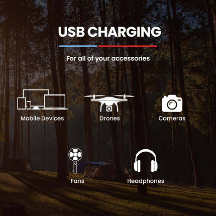GENPOWER 100W Portable USB Folding Solar Panel for Camping.