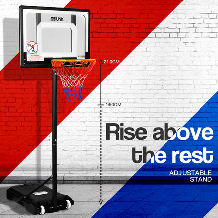 Dr.Dunk Adjustable Basketball Stand System Kids Hoop Portable Height Rim Ring.