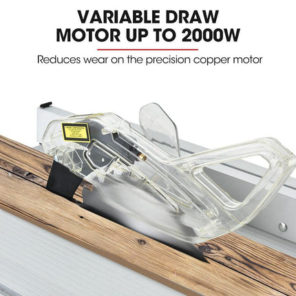 Baumr-AG 2000W 254mm Corded Table Saw with Stand, Extendable, Laser Guide.