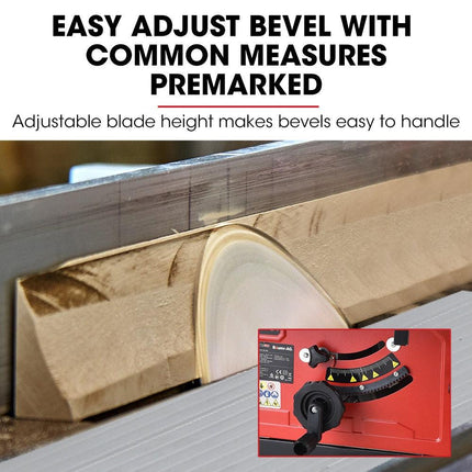 Baumr-AG 2000W 254mm Corded Table Saw with Stand, Extendable, Laser Guide.
