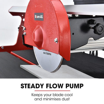 BAUMR-AG 800W Electric Tile Saw Cutter with 200mm (8") Blade, 620mm Cutting Length.