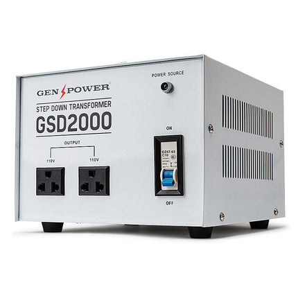 Genpower 2000W Step Down Transformer 240V-110V Stepdown Voltage Converter AU-US.