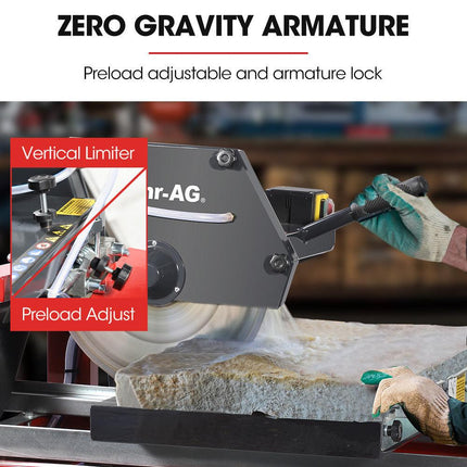 BAUMR-AG 2000W 350mm 14" Brick & Masonry Table Saw, Electric Tile Concrete Cutting, with Stand.