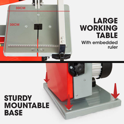 Baumr-AG 500W 115mm Wood Bandsaw Portable Benchtop Band Saw Cutting Machine with Stand.