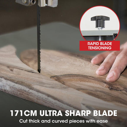 Baumr-AG 500W 115mm Wood Bandsaw Portable Benchtop Band Saw Cutting Machine with Stand.
