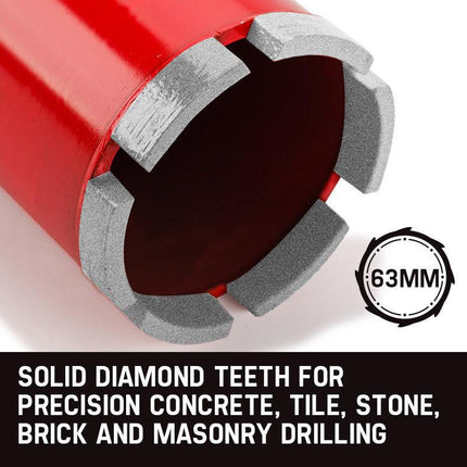 Baumr-AG Diamond Core Drill Bit 63mm Concrete Wet Dry Tile Stone Brick Marble 1-1/4 UNC.