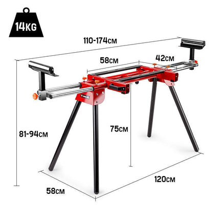 Baumr-AG Mitre Saw Stand Universal Adjustable Portable Drop Saw Bench Table.