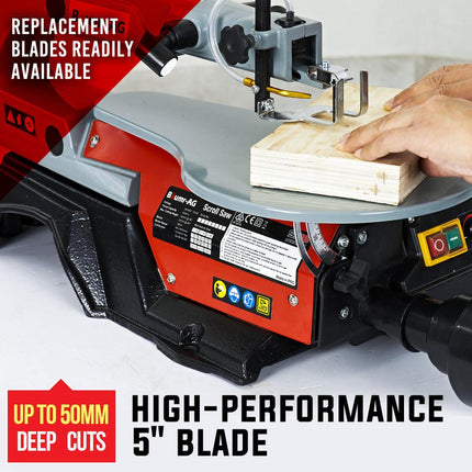 Baumr-AG SS16 16 120W Variable Speed Scroll Saw Tool Electric Dual Lamps.