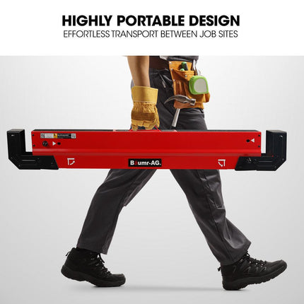 BAUMR-AG 2 x Steel Saw Horse, Folding Height Adjustable Sawhorse, 1180kg Capacity, 2x4 Support Arms.