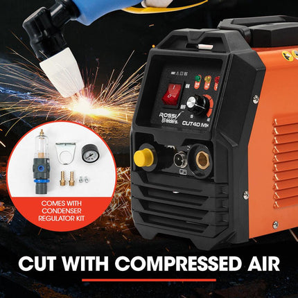 ROSSI 40 Amp Plasma Cutter, Portable Oxy Torch Welder Cutting Machine, 15A Plug.