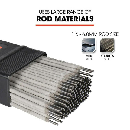 ROSSI 170Amp MIG ARC Stick Welder, with Carry Case & Accessories, 15A Plug.