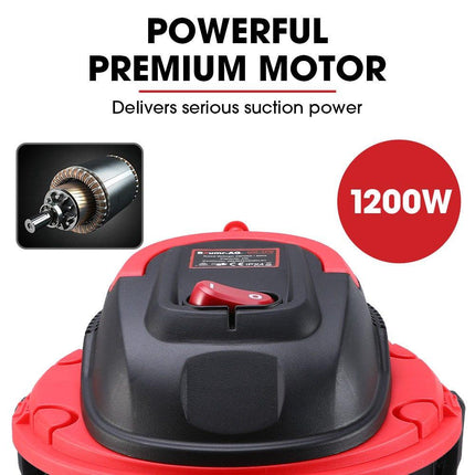 Baumr-AG 20L 1200W Wet and Dry Vacuum Cleaner, with Blower, for Car, Workshop, Carpet.