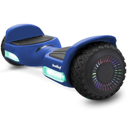 BULLET SX-2500 Hoverboard Scooter, 500W Brushless, UL Certified, AU Compliant, 6.5-inch Off-Road Style Tyres, Superior Self Balancing System, LED Lights, Blue.