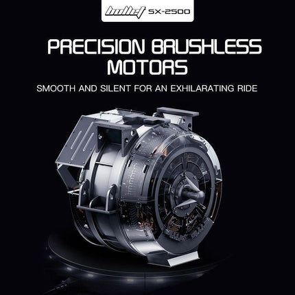 BULLET SX-2500 Hoverboard Scooter, 500W Brushless, UL Certified, AU Compliant, 6.5-inch Off-Road Style Tyres, Superior Self Balancing System, LED Lights, Blue.