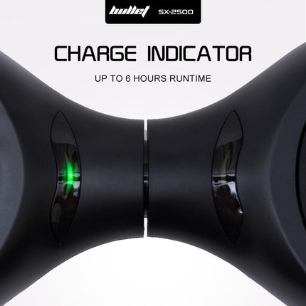 BULLET SX-2500 Hoverboard Scooter, 500W Brushless, UL Certified, AU Compliant, 6.5-inch Off-Road Style Tyres, Superior Self Balancing System, LED Lights, Black.