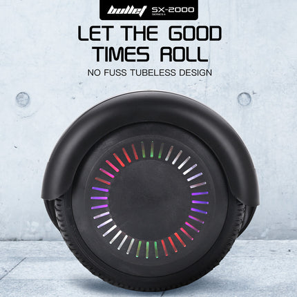 BULLET SX-2000 Hoverboard Scooter, 500W Brushless, UL Certified, AU Compliant, Superior Self Balancing System, LED Lights, Black.
