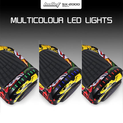 BULLET SX-2000 Hoverboard Scooter, 500W Brushless, UL Certified, AU Compliant, Superior Self Balancing System, LED Lights, Hip Hop Design.