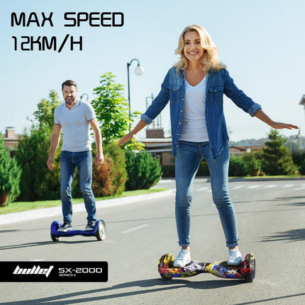BULLET SX-2000 Hoverboard Scooter, 500W Brushless, UL Certified, AU Compliant, Superior Self Balancing System, LED Lights, Hip Hop Design.