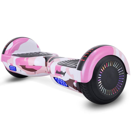 BULLET SX-2000 Hoverboard Scooter, 500W Brushless, UL Certified, AU Compliant, Superior Self Balancing System, LED Lights, Pink Camo.
