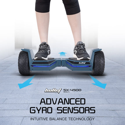 BULLET SX-4500 Hoverboard Scooter, 700W Brushless, UL Certified, AU Compliant, 8.5" Wheels, Superior Self Balancing System, LED Lights, Carry Bag, Navy Blue.