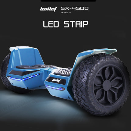 BULLET SX-4500 Hoverboard Scooter, 700W Brushless, UL Certified, AU Compliant, 8.5" Wheels, Superior Self Balancing System, LED Lights, Carry Bag, Navy Blue.