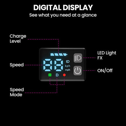 ALPHA Edge Electric Scooter Kids/Teens, 16km/h Max, Adjustable Height, UL Certified, AU Compliant, Dual Brakes, Bluetooth Music, LED, Pink.