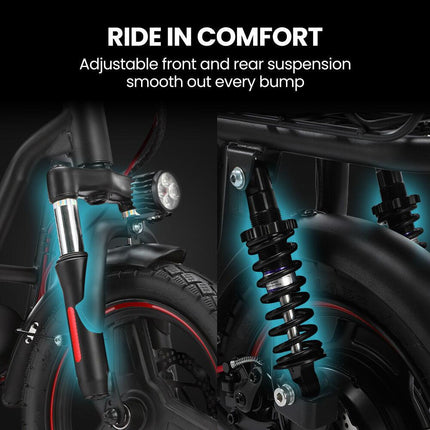 ALPHA Rover Electric Scooter with Seat, 500W 48V 25km/h 30km Range, 14-inch Tyres, Motorised Commuter eScooter for Adults, Black.