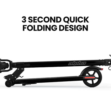 ALPHA Peak 300W 10Ah Electric Scooter, Suspension, for Adults or Teens, Black.