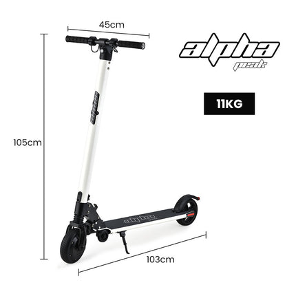 ALPHA Peak 300W 10Ah Electric Scooter, Suspension, for Adults or Teens, Black.