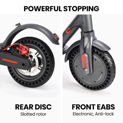 ALPHA Urban 8 Electric Scooter, Suspension, 25km Range, 8.5-Inch Wheels, Brushless Motor, Motorised Commuter eScooter for Adults, Grey.