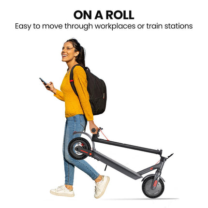 ALPHA Urban 8 Electric Scooter, Suspension, 25km Range, 8.5-Inch Wheels, Brushless Motor, Motorised Commuter eScooter for Adults, Grey.