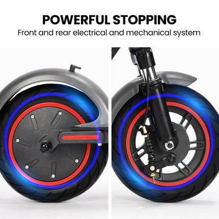 ALPHA Urban 10 Electric Scooter, 35km/h, Suspension, 35km Range, 10-Inch Wheels, Brushless Motor, Free APP, Motorised Commuter eScooter for Adults, Grey.
