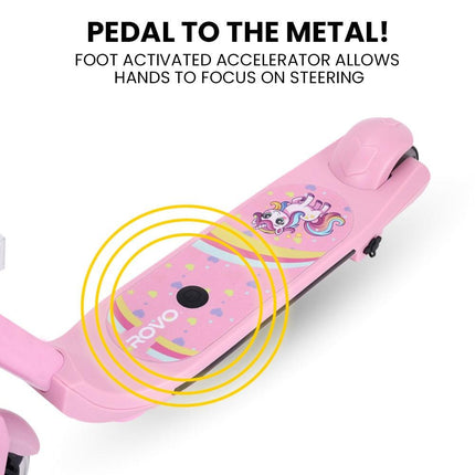 ROVO KIDS WhizKid Electric Scooter, Ages 5-11, Adjustable Height, AU Compliant, Lithium Battery, Brushless Motor, Pink.