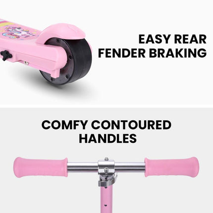 ROVO KIDS WhizKid Electric Scooter, Ages 5-11, Adjustable Height, AU Compliant, Lithium Battery, Brushless Motor, Pink.