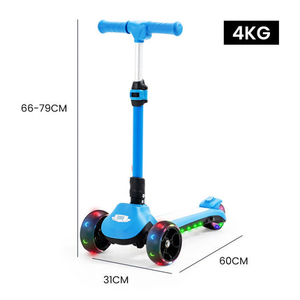 ROVO KIDS 3-Wheel Electric Scooter , Ages 3-8, Adjustable Height, AU Compliant, Lithium Battery, Blue.