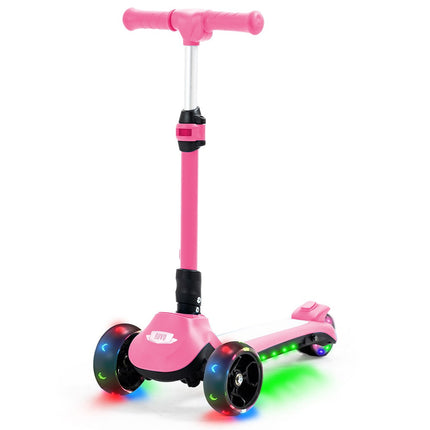 ROVO KIDS 3-Wheel Electric Scooter , Ages 3-8, Adjustable Height, AU Compliant, Lithium Battery, Pink.